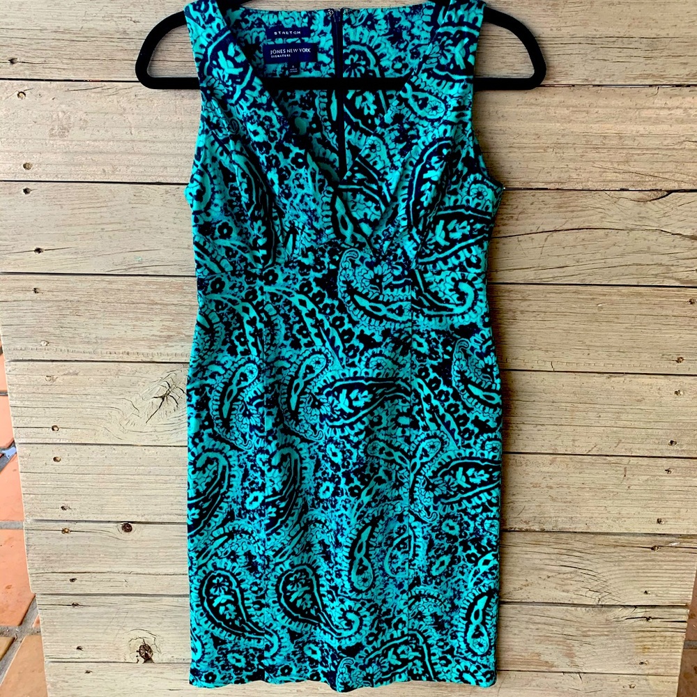 Jones New York Signature Paisley Dress Sz4